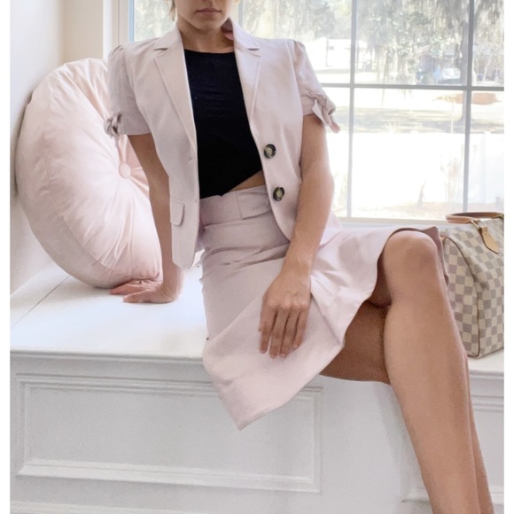RED Valentino Jackets & Blazers - Red Valentino Tie Cuff Two Piece Skirt Set